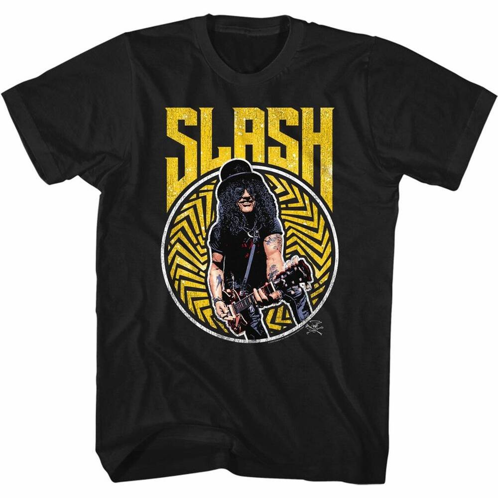 Slash Guns N Roses Bold N Yellow Black T-Shirt